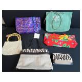 Set of 6 Fashion Handbags and Purses Including Vintage, Beaded, and Designer Styles