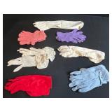 Collection of Vintage Ladies Gloves Assorted Colors and Fabrics