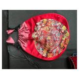 Collection of Beaded and Fabric Coin Purses, Pouches, and Small Bags