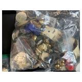 Large Assorted Vintage Button Collection with Cards and Loose Buttons