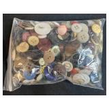 Vintage Sewing Collection with Buttons, Notions, and Kelvins Grandmother Figurine