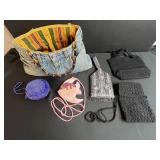 Collection of Vintage and Handmade Purses and Bags including The Sak, Beaded, and Fabric Styles