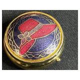 Collection of Vintage Pill Boxes Inc "Red Hat" and Western Style Leather Belts