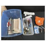 Mixed Tools and Accessories Lot with 2 Vintage Pocket Knives