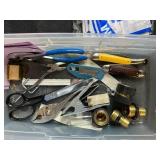 Mixed Tools and Accessories Lot with 2 Vintage Pocket Knives