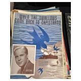 Large Collection of Vintage Sheet Music and Song Books
