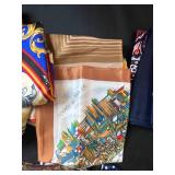 Collection of Assorted Vintage Silk Scarves and Japanese Textiles