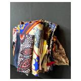 Collection of Assorted Vintage Silk Scarves and Japanese Textiles