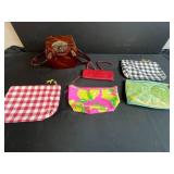 Collection of 6 Cosmetic Bags and Small Pouches Assorted Styles