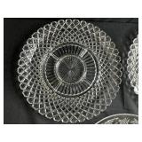 Set of 3 Vintage Glass Serving Plates Mixed Patterns