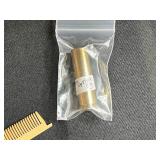 Vintage Decorative Tin Box with Comb and Brass Lipstick Tube