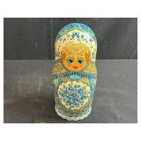 Set of 3 Russian Nesting Dolls Hand-Painted Matryoshka