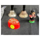 Assorted Vintage Collectibles Lot with Magic Hat, Bells, Mini Plane, and Figurines