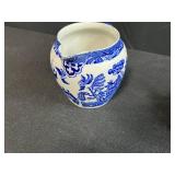 Assorted Decorative Blue and White Ceramic Lot with Creamer, Sugar Bowl, and Dutch Tiles Inc McClaine