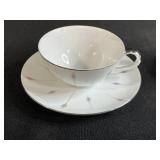 Set of 5 Vintage Porcelain Tea Cups and Saucers Assorted Floral Patterns