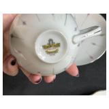 Set of 5 Vintage Porcelain Tea Cups and Saucers Assorted Floral Patterns