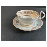 Set of Vintage Hand Painted Japanese Plates and Teacups