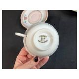 Set of Vintage Hand Painted Japanese Plates and Teacups