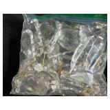 Lot of Vintage Glass Chandelier Prisms and Drops in Assorted Styles