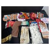 Collection of Assorted Vintage Silk and Patterned Scarves