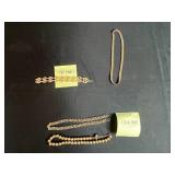 Collection of Vintage Gold Tone and Trifari Jewelry Necklaces and Bracelet