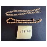 Collection of Vintage Gold Tone and Trifari Jewelry Necklaces and Bracelet