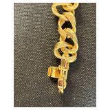 Collection of 4 14K GS Gold Tone Chain Link and Snake Chain Bracelets