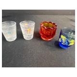 Collection of Assorted Vintage and Souvenir Shot Glasses and Restaurantware