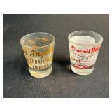 Collection of Vintage Miniature Glassware, Souvenir Shot Glasses, and Decorative Items