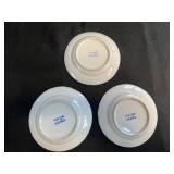 Vintage Blue Willow Japan Tea Cups, Saucers, and Shenango China Plates Collection