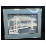 Debbie Patrick Limited Edition Dimensional Bridge Artwork Framed 20x16