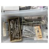 Assorted Metal Drill Bits and Cutting Tools Collection with Storage Cases - content quantities unverified