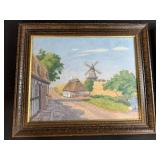 Pair of Framed Original Signed Paintings by Lillengren Rural Landscape Scenes