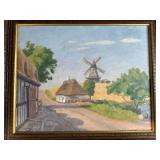 Pair of Framed Original Signed Paintings by Lillengren Rural Landscape Scenes