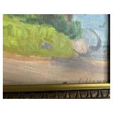 Pair of Framed Original Signed Paintings by Lillengren Rural Landscape Scenes