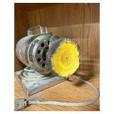 Vintage Electric Motorized Polisher with Yellow Buffing Wheel