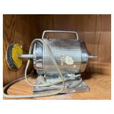Vintage Electric Motorized Polisher with Yellow Buffing Wheel