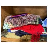 Collection of Assorted Scarves and Shawls in Various Colors