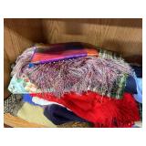 Collection of Assorted Scarves and Shawls in Various Colors