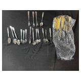 Assorted Vintage Silverware and Utensil Lot with Bakelite Handles