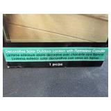 16 in Decorative Solar Outdoor Lantern with Flameless Candle