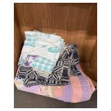 Assorted Vintage Quilts and Woven Blankets Collection