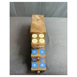 VTG Wooden Poker Chip Carousel with Assorted $10 and $20 Chips