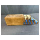 VTG Wooden Poker Chip Carousel with Assorted $10 and $20 Chips