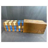 VTG Wooden Poker Chip Carousel with Assorted $10 and $20 Chips