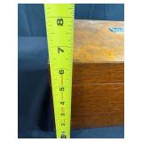 Vintage Wooden Humidor Box with Lined Interior