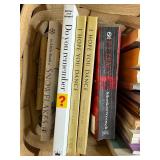 Woven Wood Picnic Basket with Collection of Inspirational Books