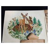 Vintage Vinyl Records, Cassette Tapes, and Wood Case Music Collection