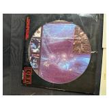 Vintage Vinyl Records, Cassette Tapes, and Wood Case Music Collection