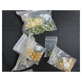 Large Collection of Assorted Craft Beads and Glass Tiles in Organizer Bins